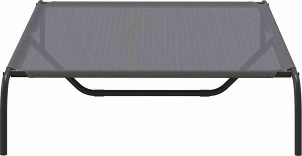 VidaXL Vyvýšený pelíšek pro psy 130x80x20 cm Textilén a ocel [42000844] Barva: Černá