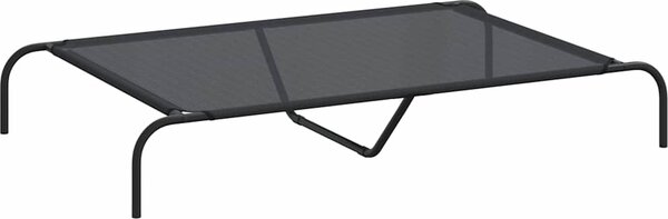 VidaXL Vyvýšený pelíšek pro psy 130x80x20 cm Textilén a ocel [42000844] Barva: Černá