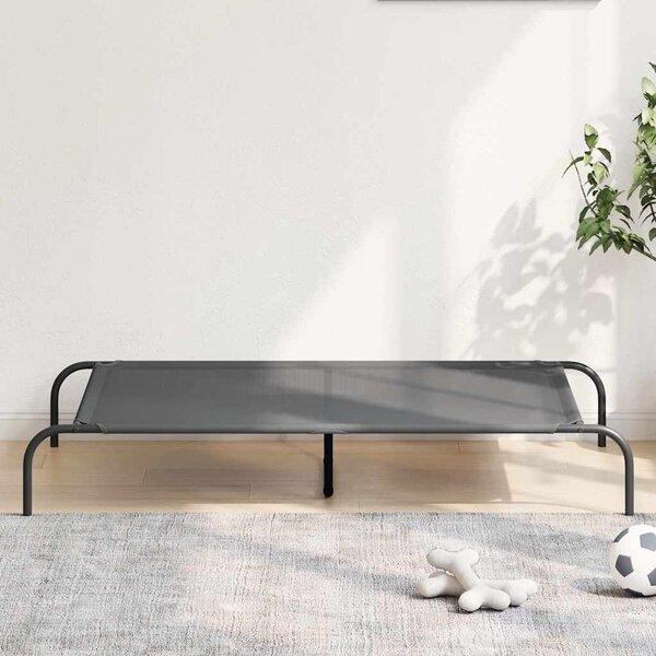 VidaXL Vyvýšený pelíšek pro psy 130x80x20 cm Textilén a ocel [42000844] Barva: Černá