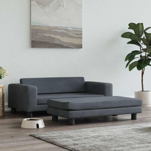 VidaXL vida Pelíšek pro psa s prodlužovacím dílem 100x50x30 cm samet [172024] Barva: Hnědá