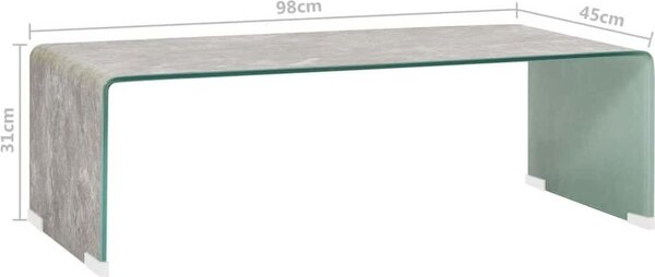 VidaXL Konferenční stolek 98 x 45 x 31 cm tvrzené sklo [284734] Barva: Černá