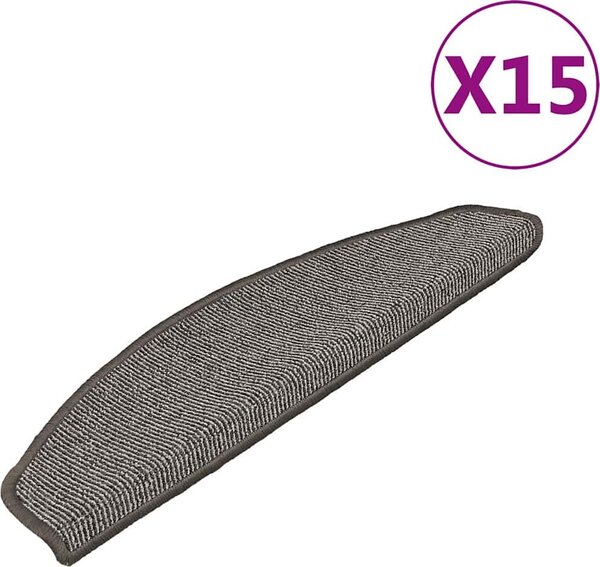 VidaXL Kobercové nášlapy na schody 15 ks 65 x 21 x 4 cm [149854] Barva: světle hnědá