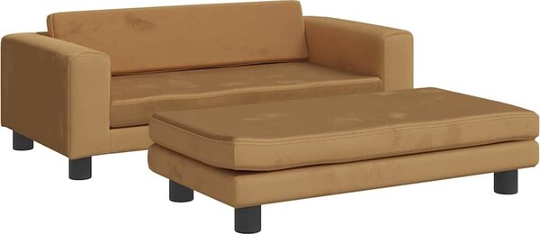 VidaXL vida Pelíšek pro psa s prodlužovacím dílem 100x50x30 cm samet [172024] Barva: Hnědá