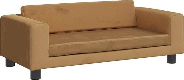 VidaXL vida Pelíšek pro psa s prodlužovacím dílem 100x50x30 cm samet [172024] Barva: Hnědá