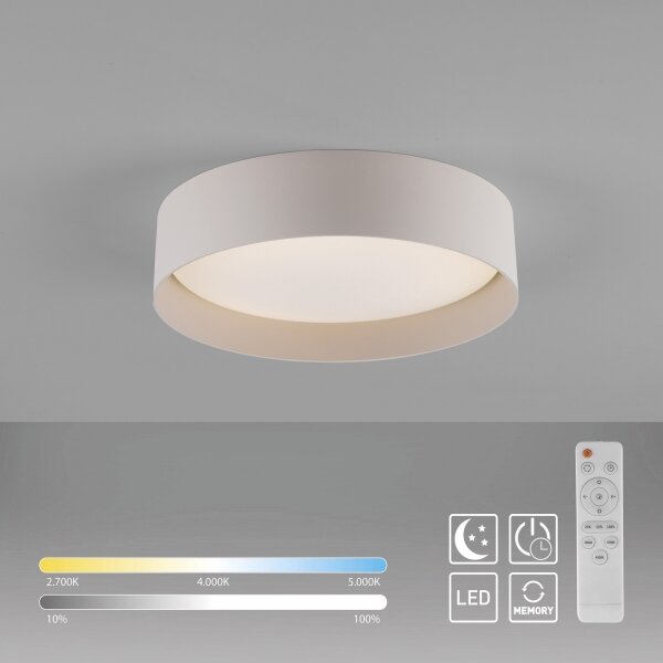 Schöner Wohnen 14593-39 - LED Stm. stropní svítidlo TAVOLI LED/10W/230V šedá+DO