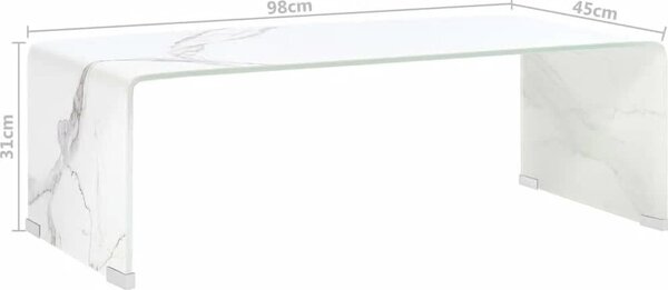 VidaXL Konferenční stolek 98 x 45 x 31 cm tvrzené sklo [284734] Barva: Černá