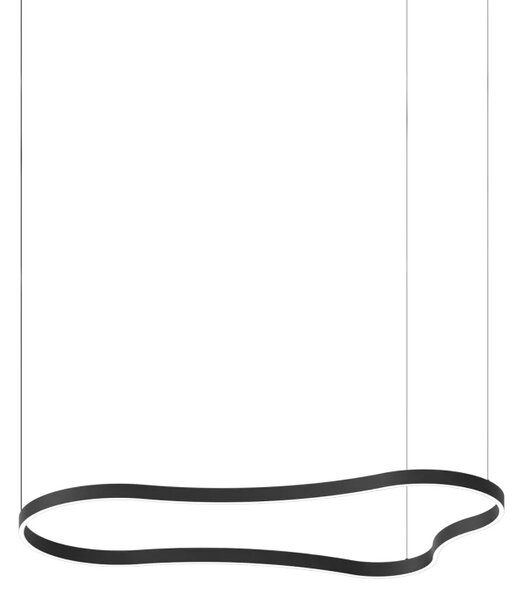 Ideal Lux Závěsné LED svítidlo WAVES, 54W, d. 155,6 cm, CRI90 Barva: Černá
