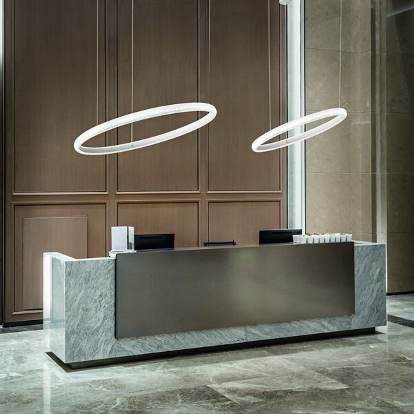 Ideal Lux Závěsné LED svítidlo MIRACLE, 45W, ø 80 cm, CRI90 Barva: Bílá, Teplota světla: 3000K