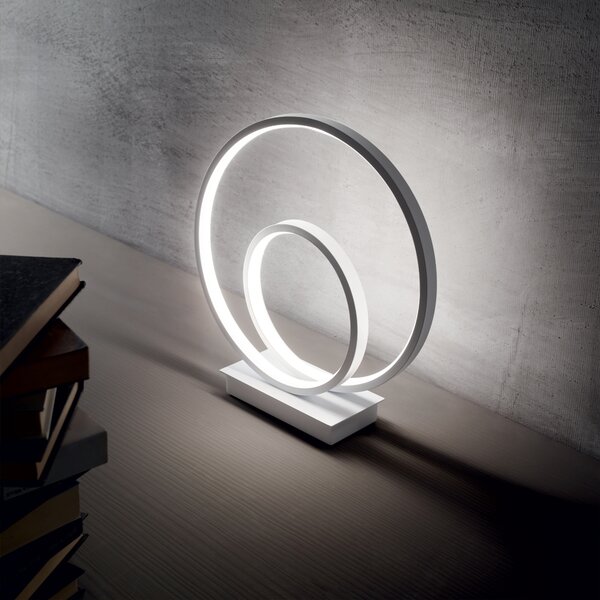 Ideal Lux Stolní LED lampa OZ, 22W, v. 31 cm, CRI90 Barva: Bílá