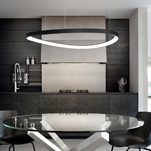 Ideal Lux Závěsné LED svítidlo GEMINI, 78W, d. 105 cm, CRI90 Barva: Černá