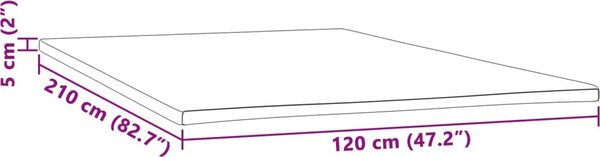 VidaXL Vrchní matrace 120 x 210 x 5 cm [4103492]