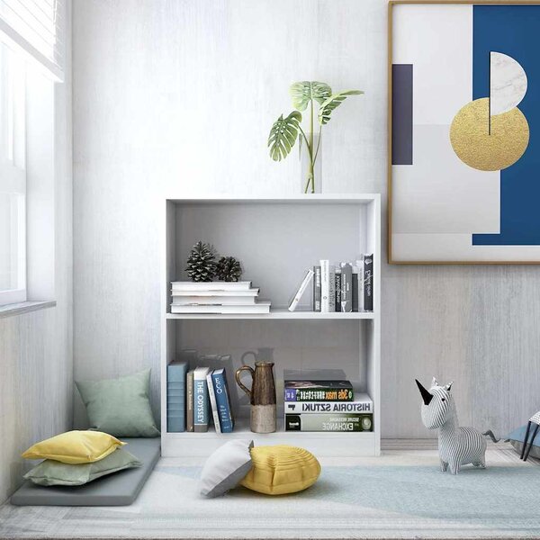 VidaXL Knihovna 60 x 24 x 76 cm kompozitní dřevo [800863] Barva: Betonová šedá
