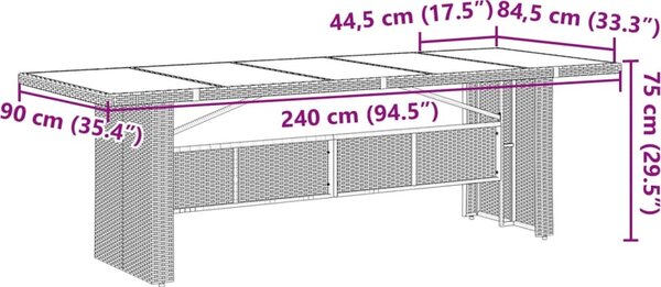 VidaXL 11dílný zahradní bistro set s poduškami polyratan [3277245] Barva: Hnědá