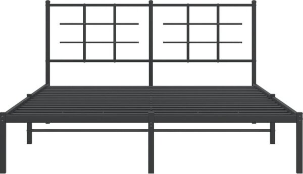 VidaXL Kovový rám postele s čelem 160 x 200 cm [355613] Barva: Bílá