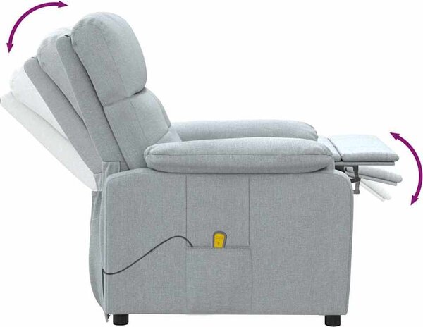 VidaXL Masážní křeslo textil [348297] Barva: Černá