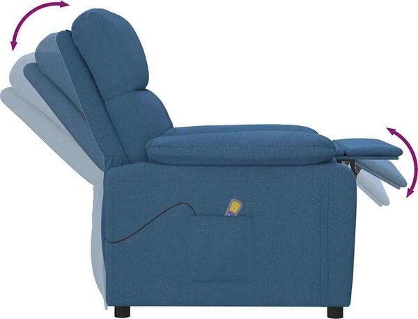 VidaXL Masážní křeslo textil [348297] Barva: Černá