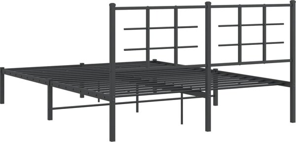 VidaXL Kovový rám postele s čelem 160 x 200 cm [355613] Barva: Bílá