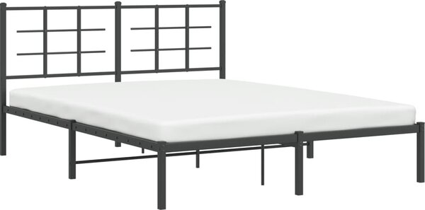 VidaXL Kovový rám postele s čelem 160 x 200 cm [355613] Barva: Bílá