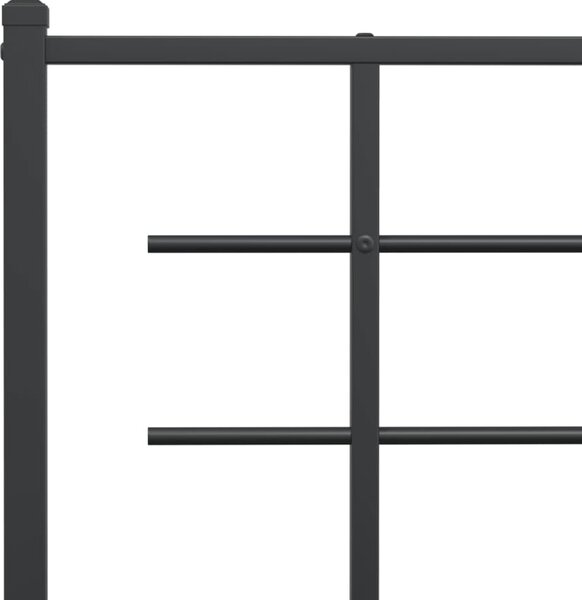 VidaXL Kovový rám postele s čelem 160 x 200 cm [355613] Barva: Bílá