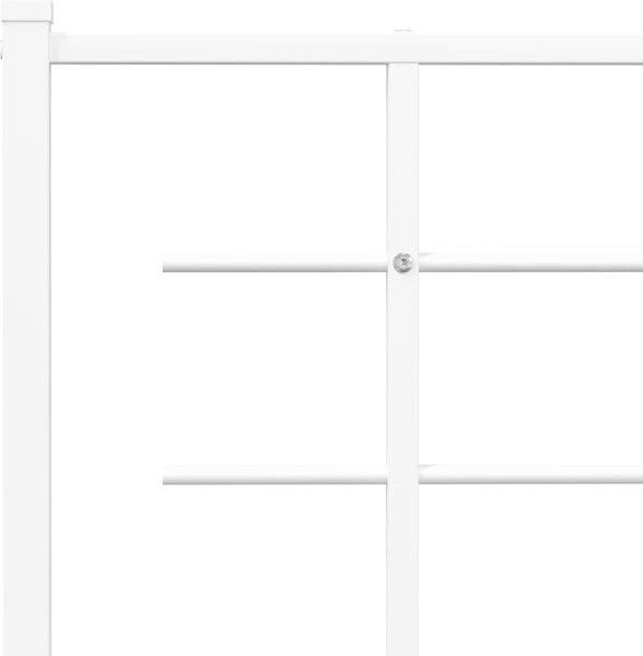 VidaXL Kovový rám postele s čelem 160 x 200 cm [355613] Barva: Bílá