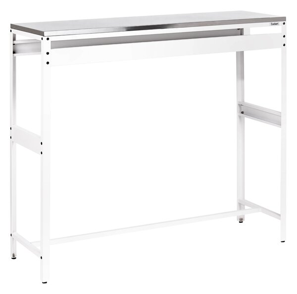 Venkovní barový stůl MAENZA 120 cm 40 cm Kov Bílá