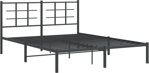 VidaXL Kovový rám postele s čelem 160 x 200 cm [355613] Barva: Bílá