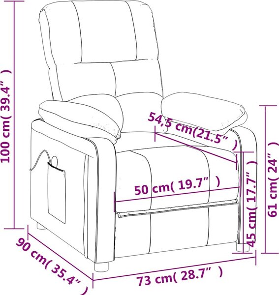 VidaXL Masážní křeslo textil [348297] Barva: Černá