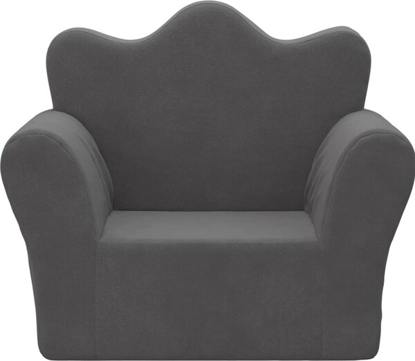 VidaXL Dětské pohovka měkký plyš [357042] Barva: světle šedá