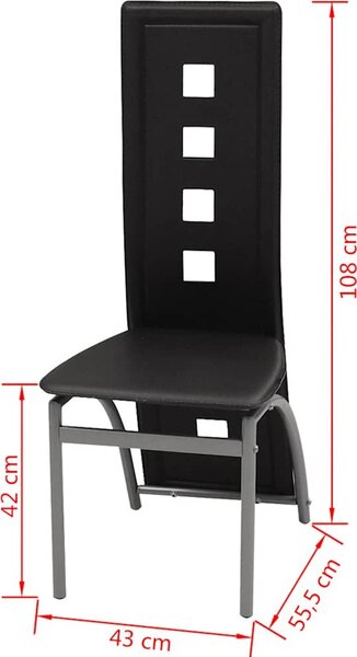 VidaXL Jídelní židle 6 ks umělá kůže [274309] Barva: Bílá