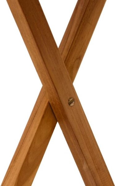 DIVERO kulatý zahradní stolek z týkového dřeva, Ø 80 cm