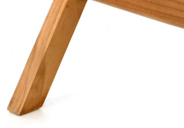 DIVERO kulatý zahradní stolek z týkového dřeva, Ø 80 cm