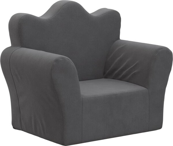 VidaXL Dětské pohovka měkký plyš [357042] Barva: světle šedá