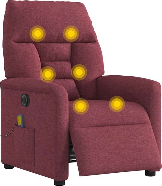 VidaXL Elektrické masážní polohovací křeslo textil [3303025] Barva: světle šedá