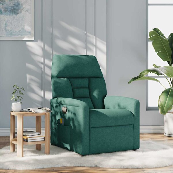 VidaXL Masážní polohovací křeslo textil [4015558] Barva: Tmavě šedá