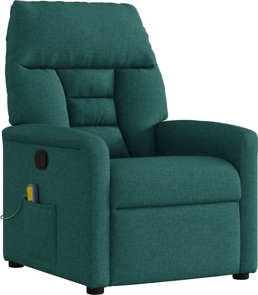 VidaXL Masážní polohovací křeslo textil [4015558] Barva: Tmavě šedá