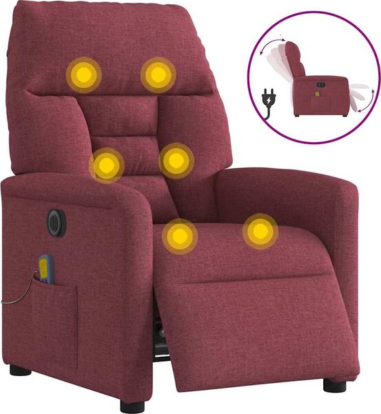 VidaXL Elektrické masážní polohovací křeslo textil [3303025] Barva: světle šedá