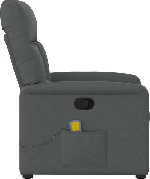 VidaXL Masážní polohovací křeslo textil [4015558] Barva: Tmavě šedá