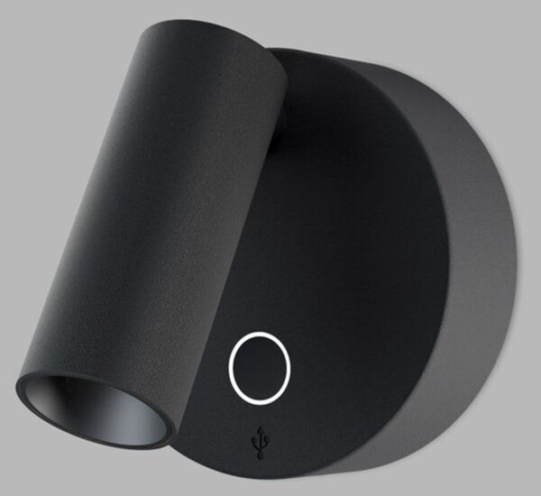 LED2 4580423 Nástěnné svítidlo ELFY USB, B 3,5W 2700K černá