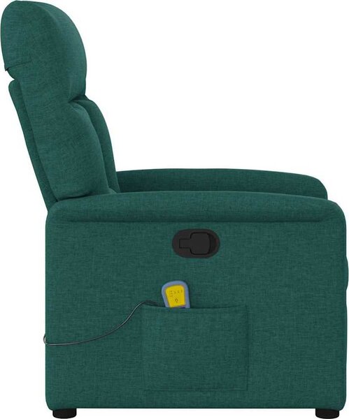 VidaXL Masážní polohovací křeslo textil [4015558] Barva: Tmavě šedá