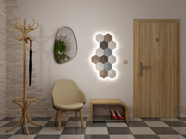 LED2 4580273 Nástěnné svítidlo HEXO, B 5W 2700K/3300K/4000K černá