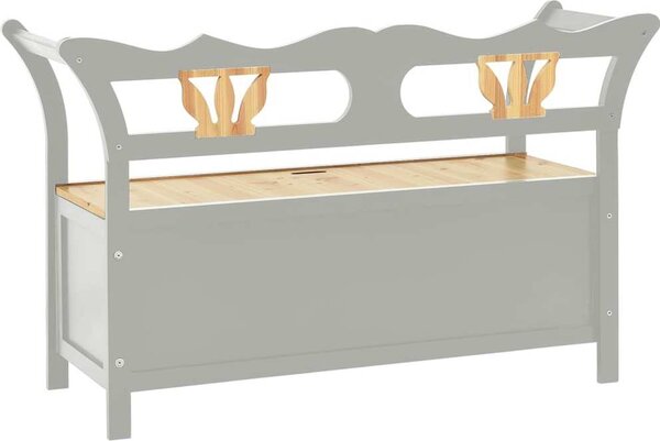 VidaXL Lavice 107 x 45 x 75,5 cm masivní jedlové dřevo [351777] Barva: Bílá