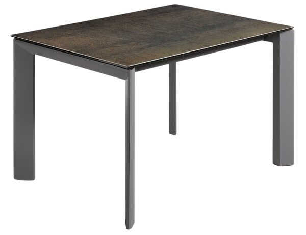 Šedý keramický rozkládací jídelní stůl Kave Home Axis V. 120/180 x 80 cm
