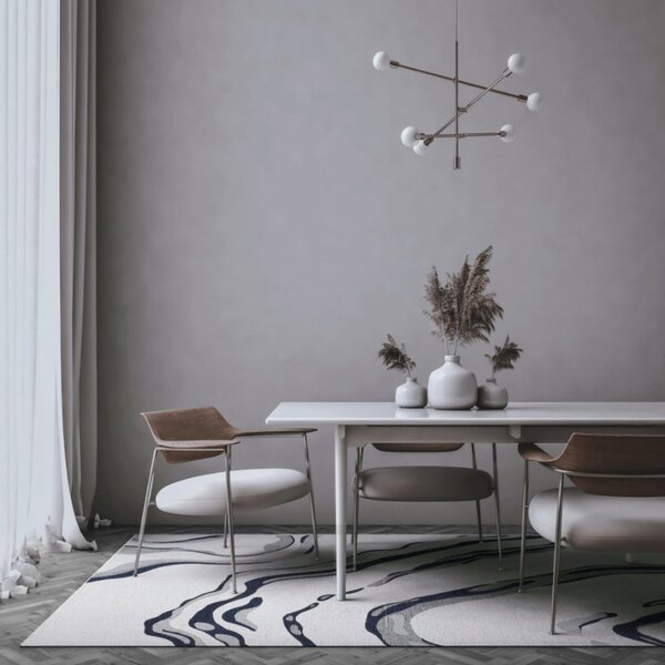 Fargotex Modro-bílý koberec Orion 160 x 230 cm