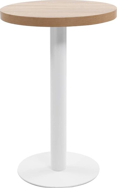 VidaXL Bistro stolek tmavě hnědý 50 cm MDF [286418] Barva: světle hnědá a černá