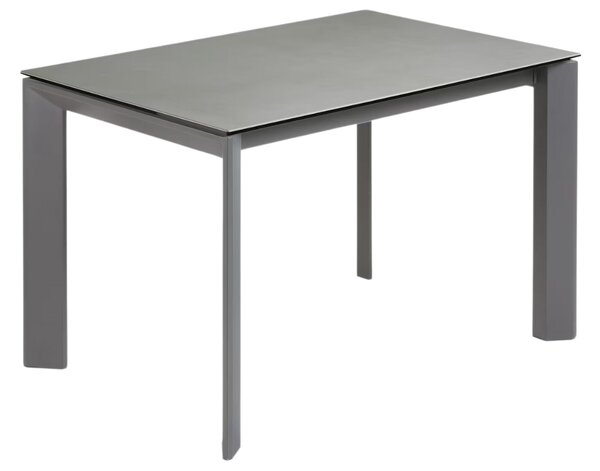Šedý keramický rozkládací jídelní stůl Kave Home Axis IV. 120/180 x 80 cm