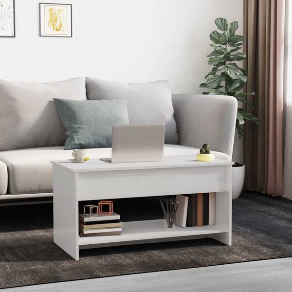 VidaXL Konferenční stolek 102 x 50 x 52,5 cm kompozitní dřevo [809647] Barva: Bílá