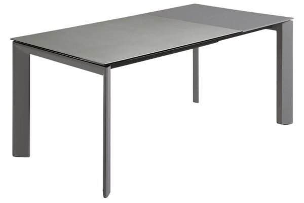 Šedý keramický rozkládací jídelní stůl Kave Home Axis IV. 120/180 x 80 cm
