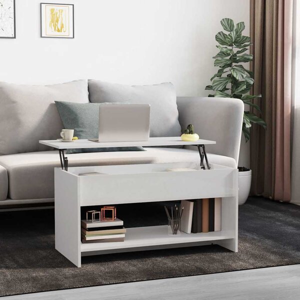 VidaXL Konferenční stolek 102 x 50 x 52,5 cm kompozitní dřevo [809647] Barva: Bílá