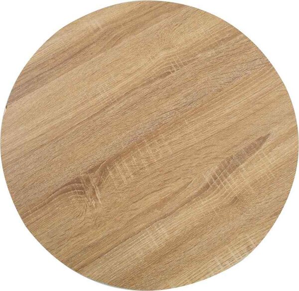 VidaXL Bistro stolek tmavě hnědý 50 cm MDF [286418] Barva: světle hnědá a černá