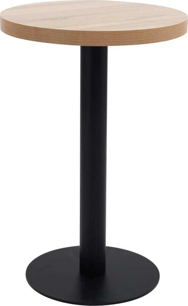 VidaXL Bistro stolek tmavě hnědý 50 cm MDF [286418] Barva: světle hnědá a černá
